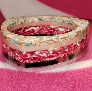Sassy Jones Zaria Chunky Statement Bangle - Rose